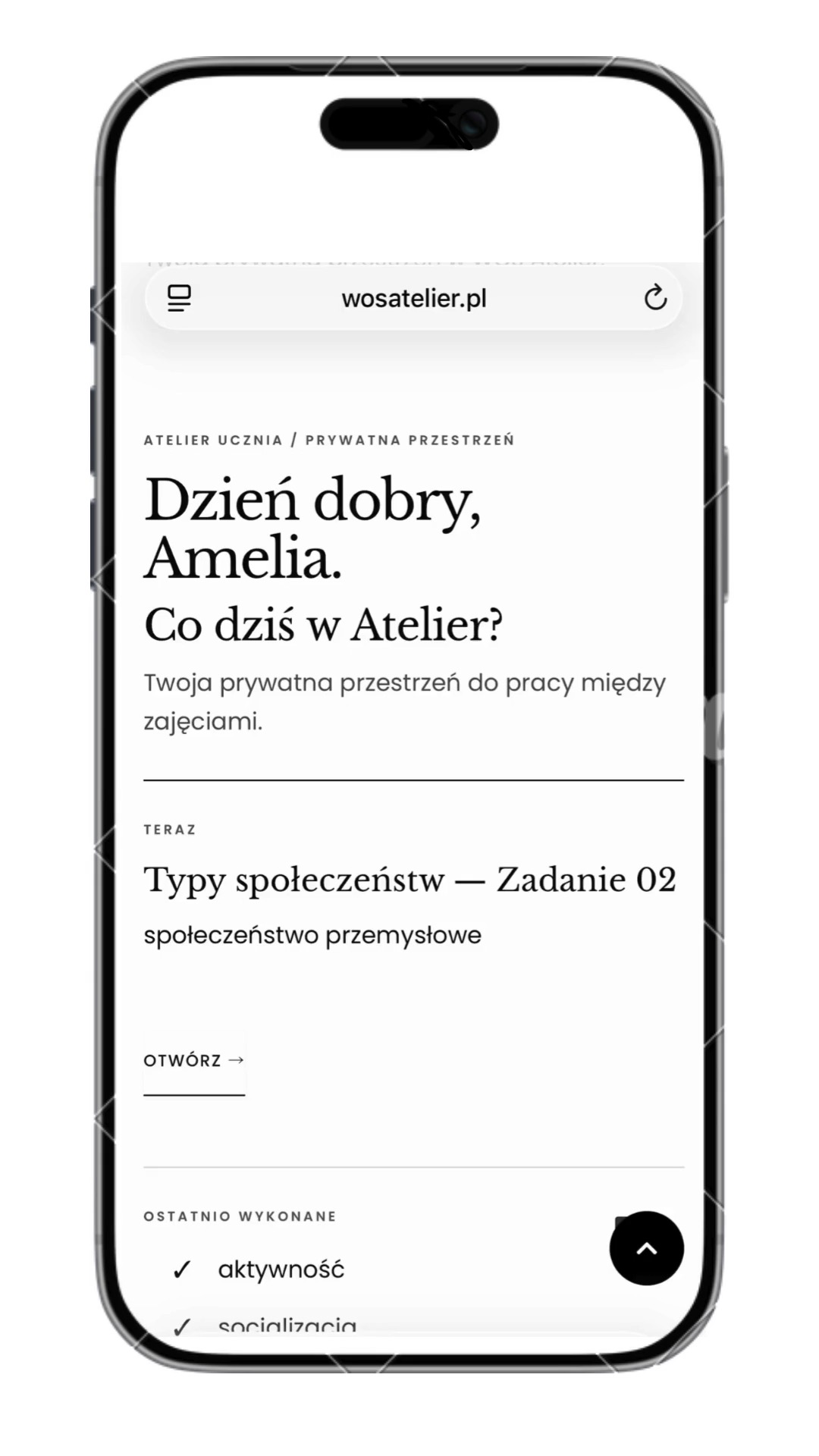 Atelier Ucznia — materiały pomiędzy zajęciami