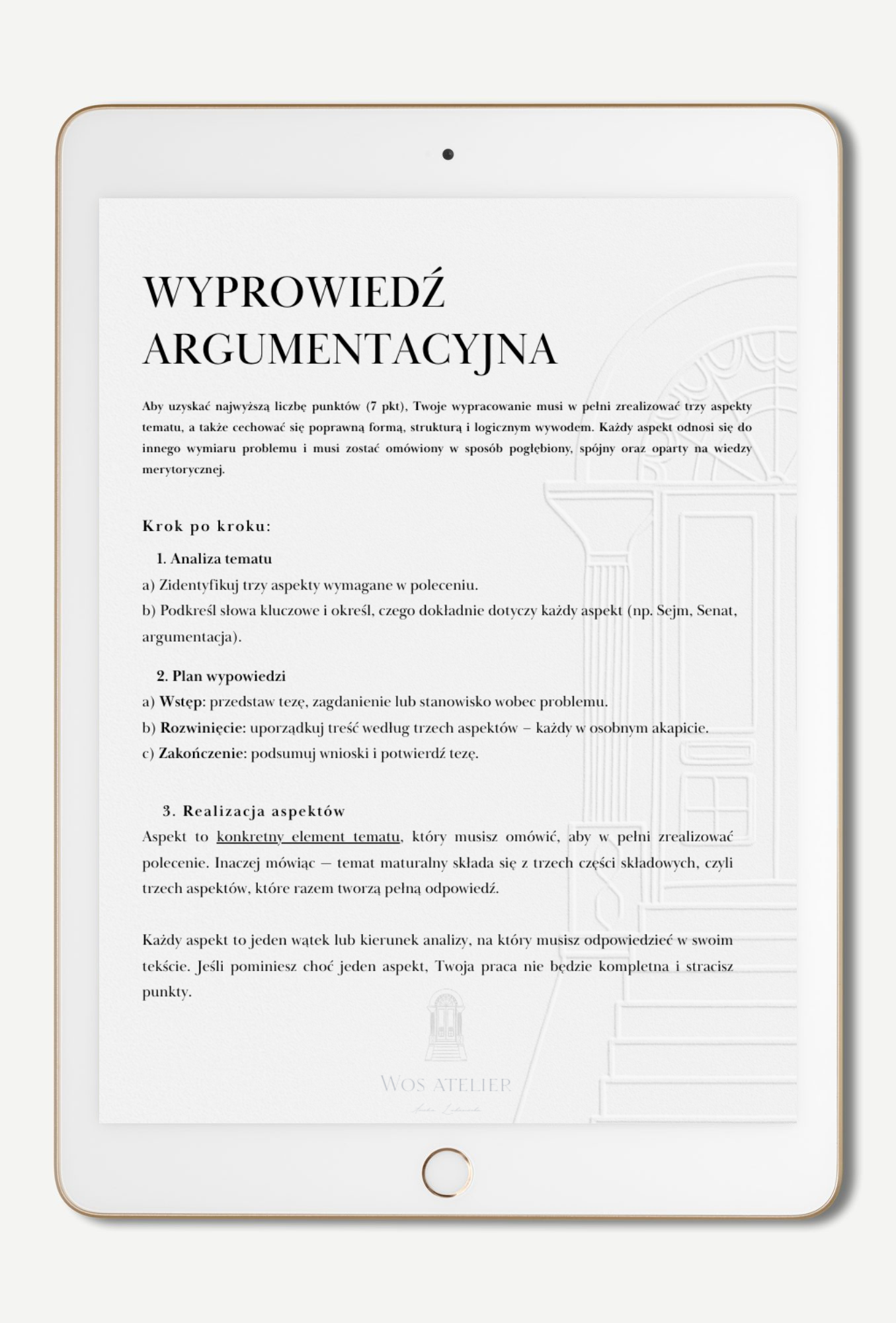 Planner maturalny do nauki Wos-u PDF - obrazek 5