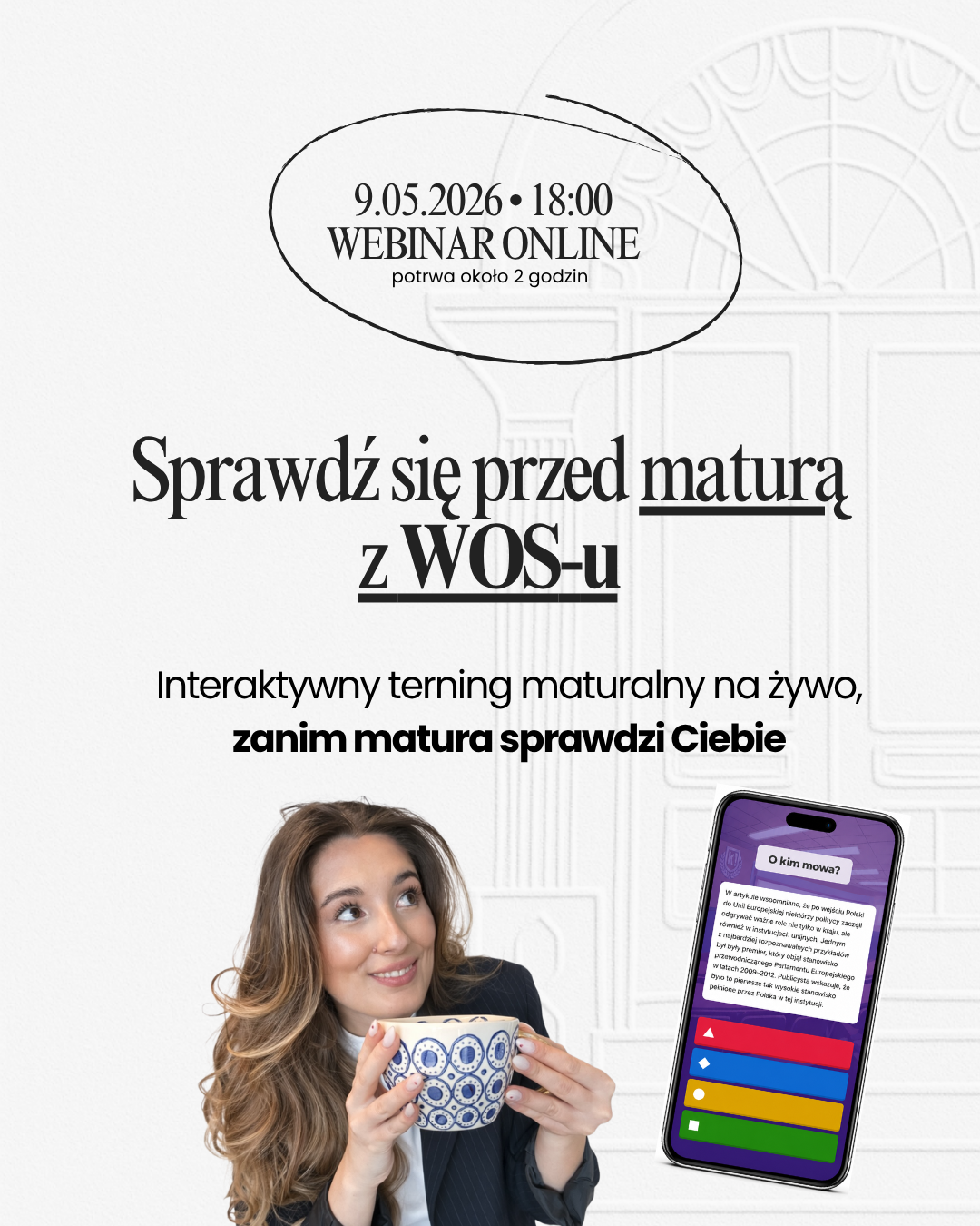 Sprawdź się przed maturą z WOS-u 2026 — interaktywna powtórka maturalna online webinar